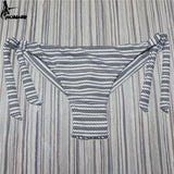 2018 Sexy Solid Thong Bikini Brazilian Cut Swimwear