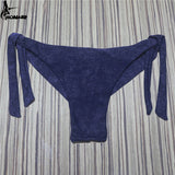 2018 Sexy Solid Thong Bikini Brazilian Cut Swimwear