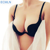 Sexy Deep U Low Cut ECMLN Push Up Women Lingerie