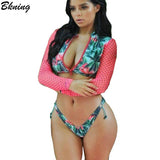 Bkning Long Sleeve Bikini Set Plus Size Swimwear